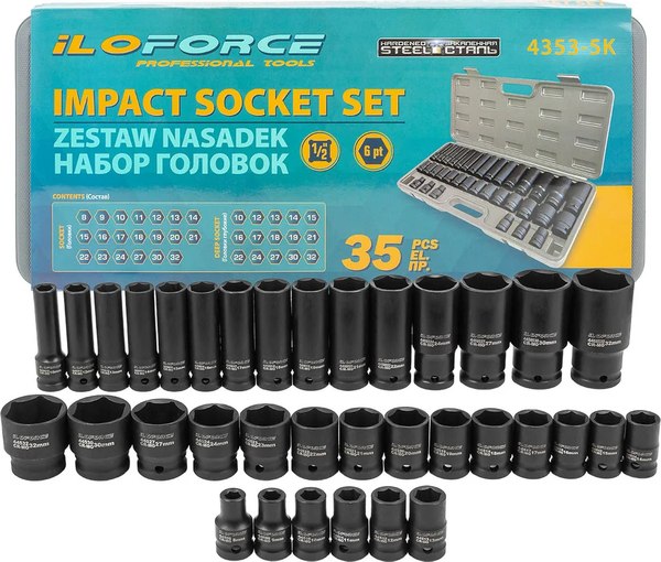 Набор головок слесарных ILOforce IF-4353-5K