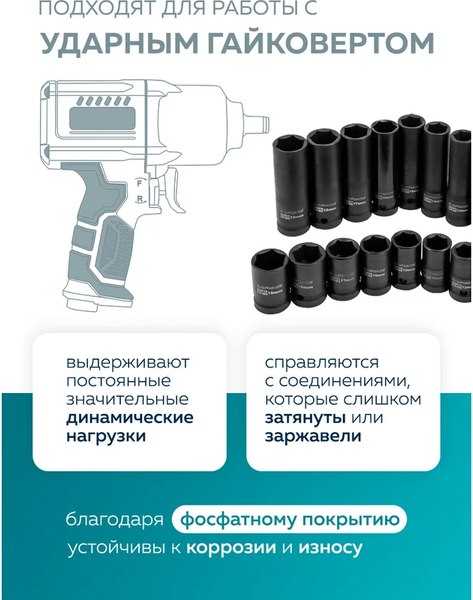 Набор головок слесарных ILOforce IF-4201-5K