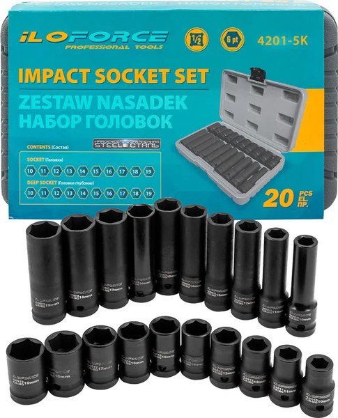 Набор головок слесарных ILOforce IF-4201-5K