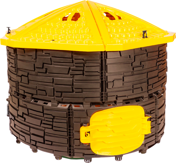 Компостер ВПМ Усиленный / 6199376 (780л, темно-коричневый/желтый) - фото