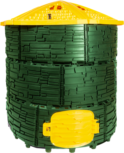 Компостер ВПМ Усиленный / 6199378 (1170л, темно-зеленый/желтый) - фото