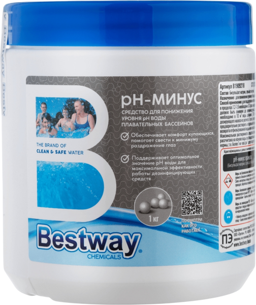 Средство для очистки бассейна Bestway pH-минус гранулы - фото