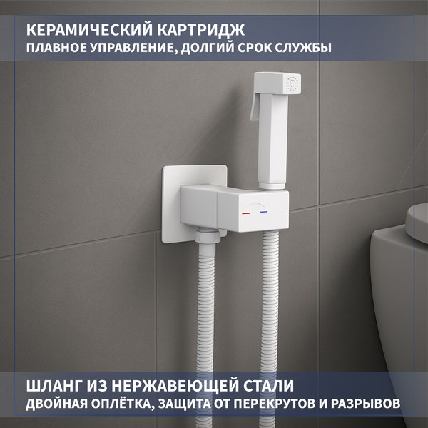 Гигиенический душ со смесителем Lauter Rainix 21LT7713MW