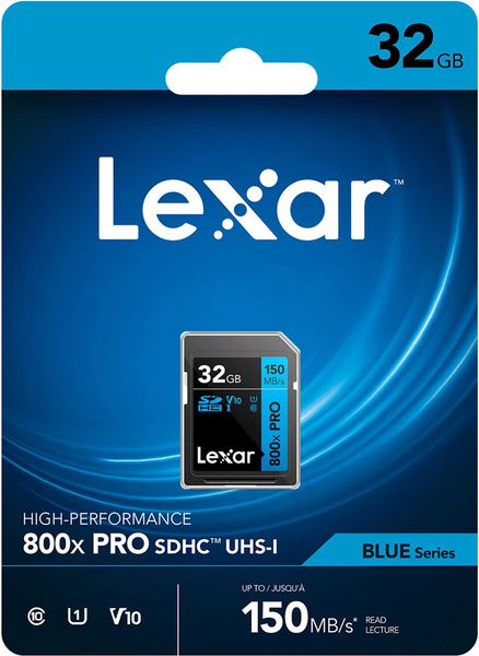 Карта памяти Lexar Professional 800x SDHC UHS-I 32GB (LSD0800P032G-BNNNG)