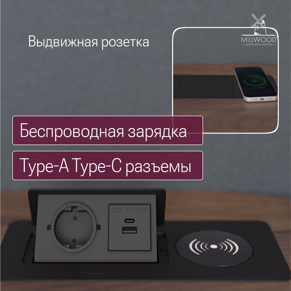 Компьютерный стол Millwood Каир угловой с полкой 200х120х93