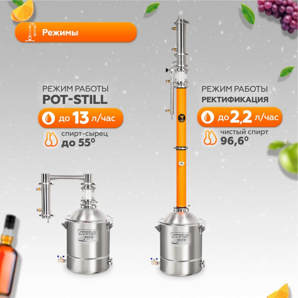 Дистиллятор бытовой ДОБРЫЙ ЖАР Lux 3 дюйма