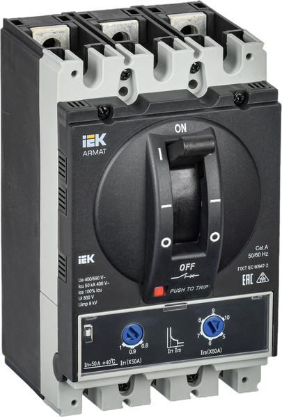 Выключатель автоматический IEK AR-MCCB-3A-050-0050A-ATUC - фото