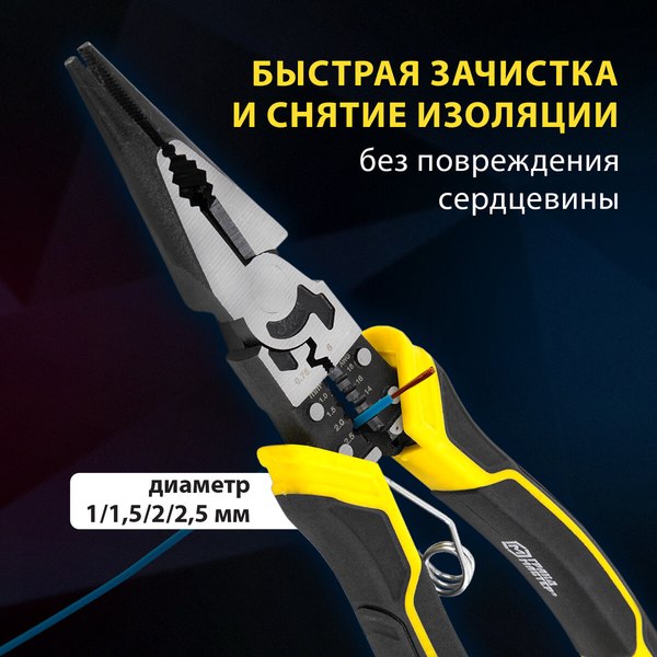 Длинногубцы Грандмастер Многофункциональные LNP-220 / 671254