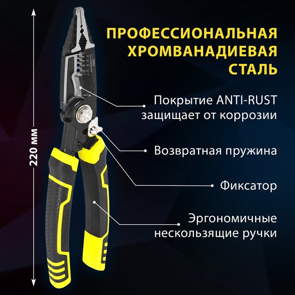 Плоскогубцы Грандмастер Многофункциональные PL-220 / 671257