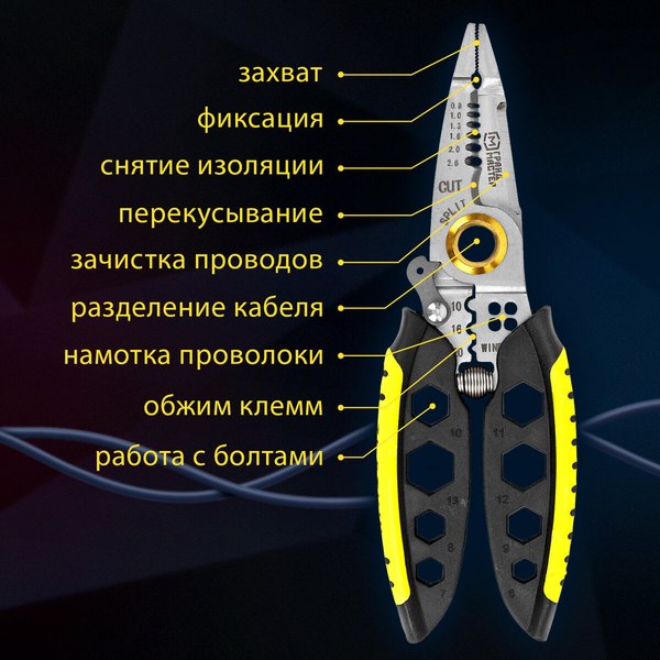 Плоскогубцы Грандмастер Многофункциональные PL-185 / 671262