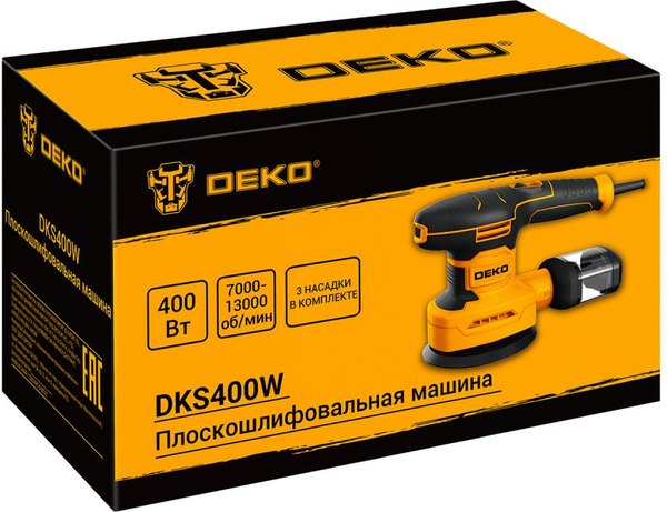 Эксцентриковая шлифовальная машина Deko DKS400W / 085-1058