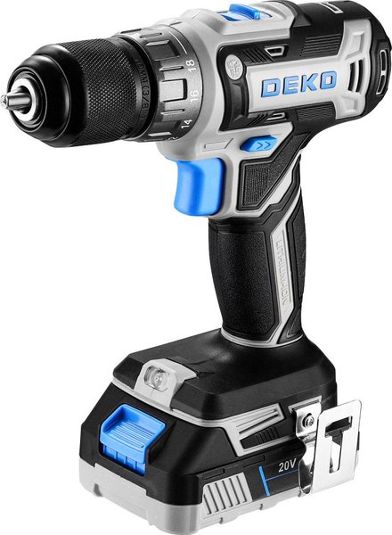 Аккумуляторная дрель-шуруповерт Deko Loner 20V / 085-1006