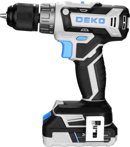 Аккумуляторная дрель-шуруповерт Deko Loner 20V / 085-1006