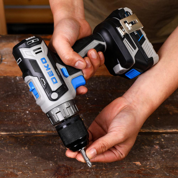 Аккумуляторная дрель-шуруповерт Deko Loner 20V / 085-1005