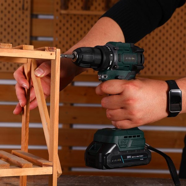 Аккумуляторная дрель-шуруповерт Zitrek Greenpower 20 PRO / 085-1314