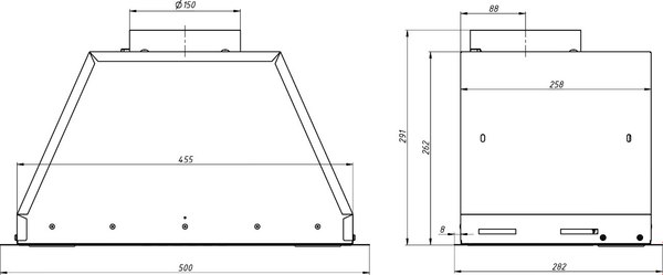 Вытяжка скрытая Elikor Врезной блок Box 50П-1000-Э4Д / 290032
