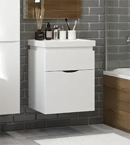 Тумба с умывальником Briz Сити Фостер 50 / 232 03-18050-06 00 БЕЛ - фото