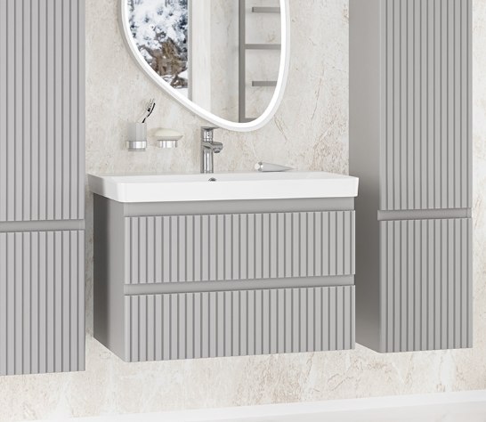 Тумба под умывальник Brevita Victory 80 / VIC-07080-0302Я  - фото