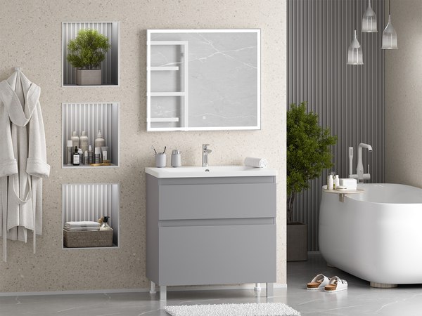 Тумба под умывальник Misty Лаки 80 / П-Лак-01080-5012Я