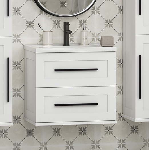 Тумба с умывальником Misty Модерн 60 / П-Мод09060-011Пр+Р-Евв14060-Д - фото