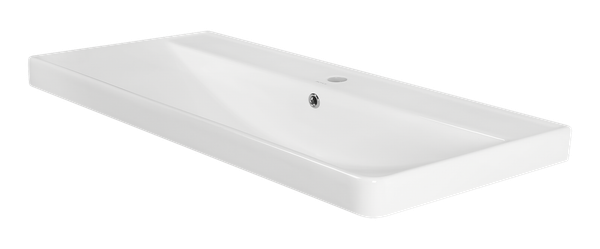 Тумба с умывальником Brevita Cascade 100 / CAS-09100-011Я+RCW-1418100WH