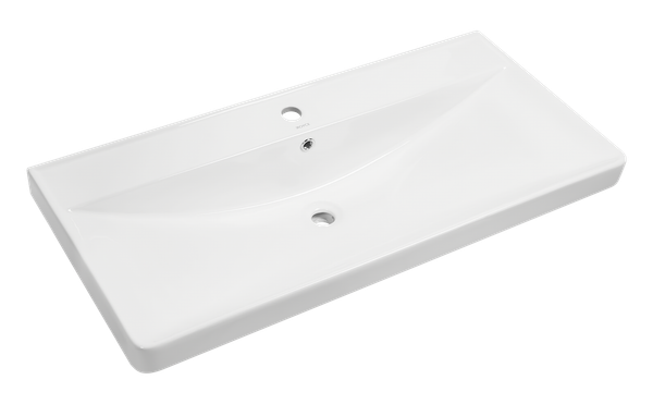 Тумба с умывальником Brevita Cascade 100 / CAS-09100-011Я+RCW-1418100WH