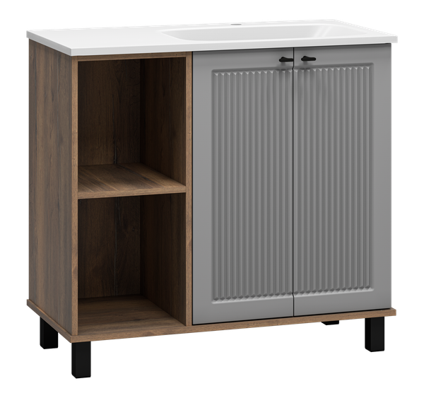 Тумба с умывальником Brevita Lumus 90 / LUM-06090-0842ЯP+ФР-00003478