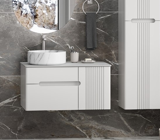 Тумба с умывальником Brevita Pallisandro 80 / PAL-50080-501П2Я+PA01-80 - фото