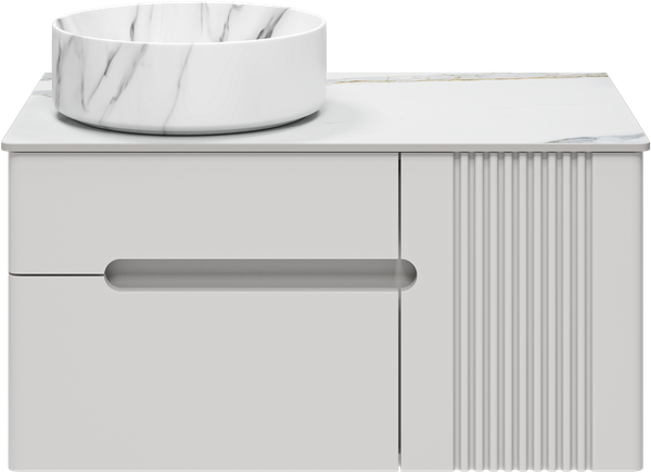 Тумба под умывальник Brevita Pallisandro 80 / PAL-50080-501П2Я+PA01-80 - фото