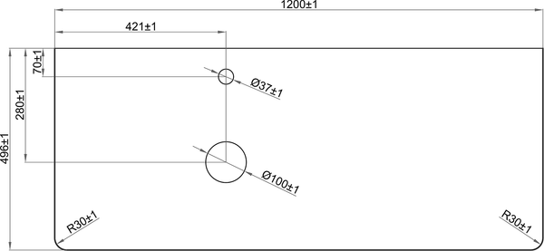Тумба под умывальник Brevita Pallisandro 120 / PAL-50120-501П2Я+PA01-120