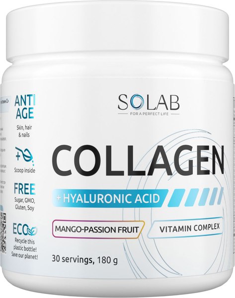 Коллаген SOLAB С гиалуроновой кислотой и витамином С - фото