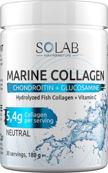 Коллаген SOLAB Морской с хондроитином, глюкозамином и витамином C - фото