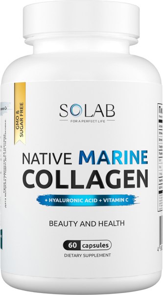 Коллаген SOLAB Морской нативный с гиалуроновой кислотой и витамином С - фото