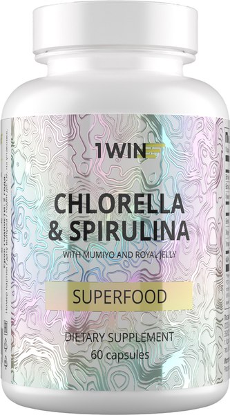 Комплексная пищевая добавка 1WIN Суперфуд, спирулина и хлорелла - фото