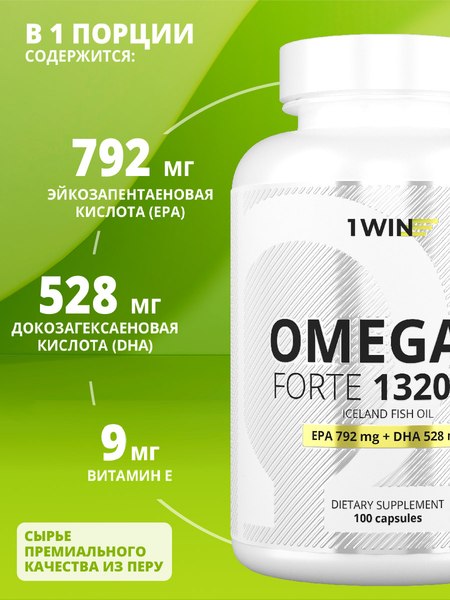 Жирные кислоты 1WIN Omega-3 Форте