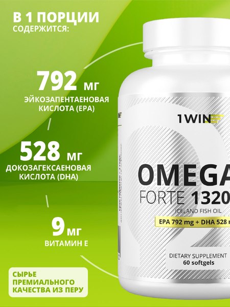 Жирные кислоты 1WIN Omega-3 Форте