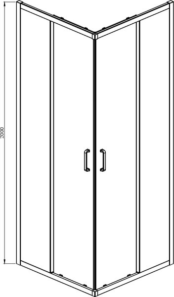 Душевой уголок Aquatek 100x100 / AQ ARI KV 10020GM