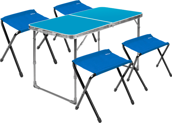 Комплект складной мебели Ника ССТ-3 / ДС (голубой/синий) - фото