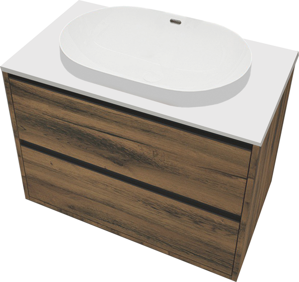 Тумба с умывальником ЗОВ Парма 80 / P80LA0MAMC1B-LDSPW6002 - фото