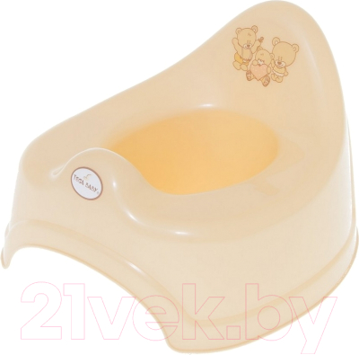 Детский горшок Tega Мишки / MS-001-119 (бежевый) - фото
