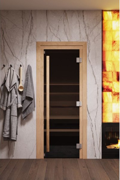 Стеклянная дверь для бани/сауны COOPER Premium 200x81.5