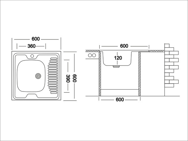 Мойка кухонная Ukinox ECO 600.600 L