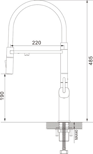 Смеситель Rose R358G