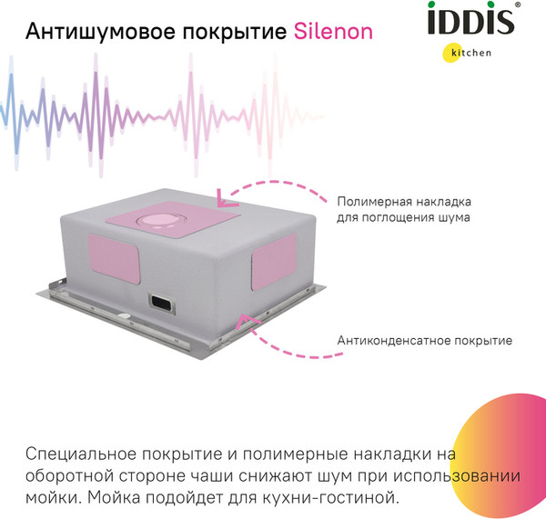 Мойка кухонная IDDIS Haze HAZ59GMi77