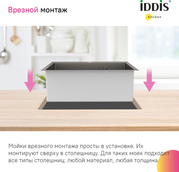 Мойка кухонная IDDIS Haze HAZ59GMi77