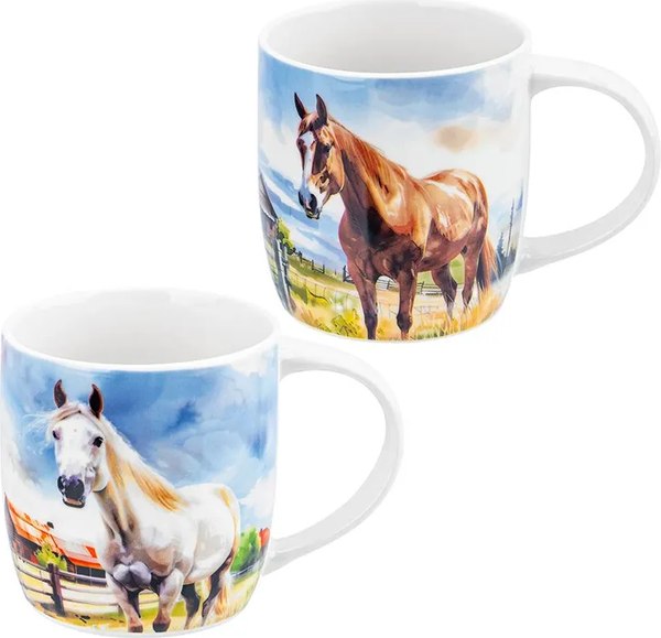 Набор кружек Elan Gallery New Bone China Лошадь / 230259-2 - фото