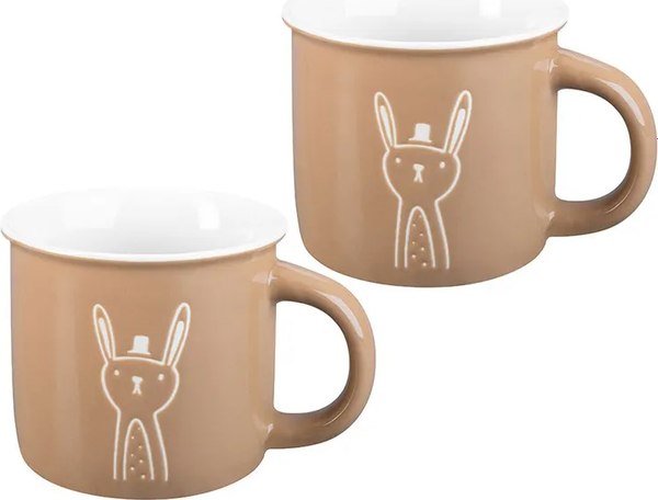 Набор кружек Elan Gallery New Bone China Заяц / 230234_2 - фото