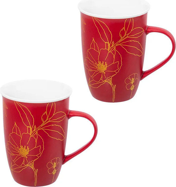 Набор кружек Elan Gallery New Bone China Цветок / 230257_2 - фото