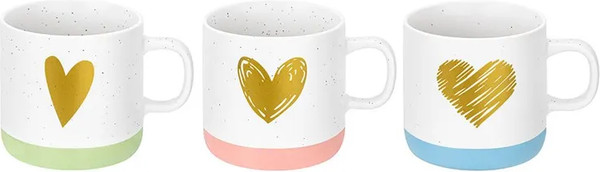 Набор кружек Elan Gallery New Bone China Сердце / 230239