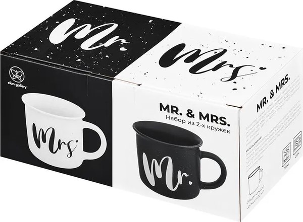 Набор кружек Elan Gallery Mrs. аnd Mr / 880123